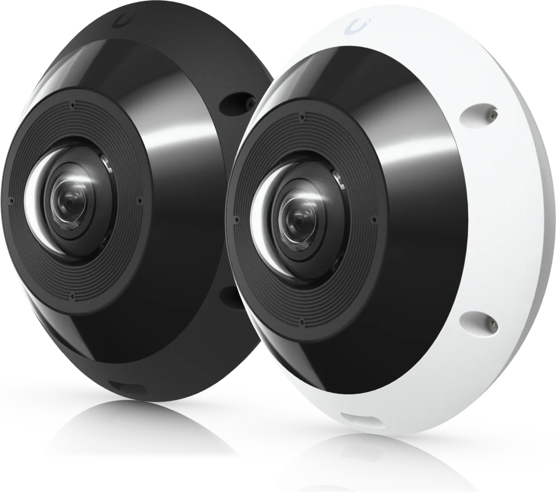 Two UniFi 360-degree fisheye dome cameras