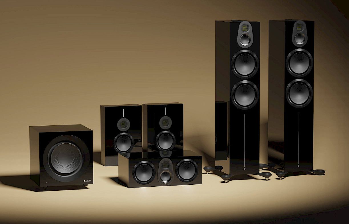 A 5.1 home cinema speaker package